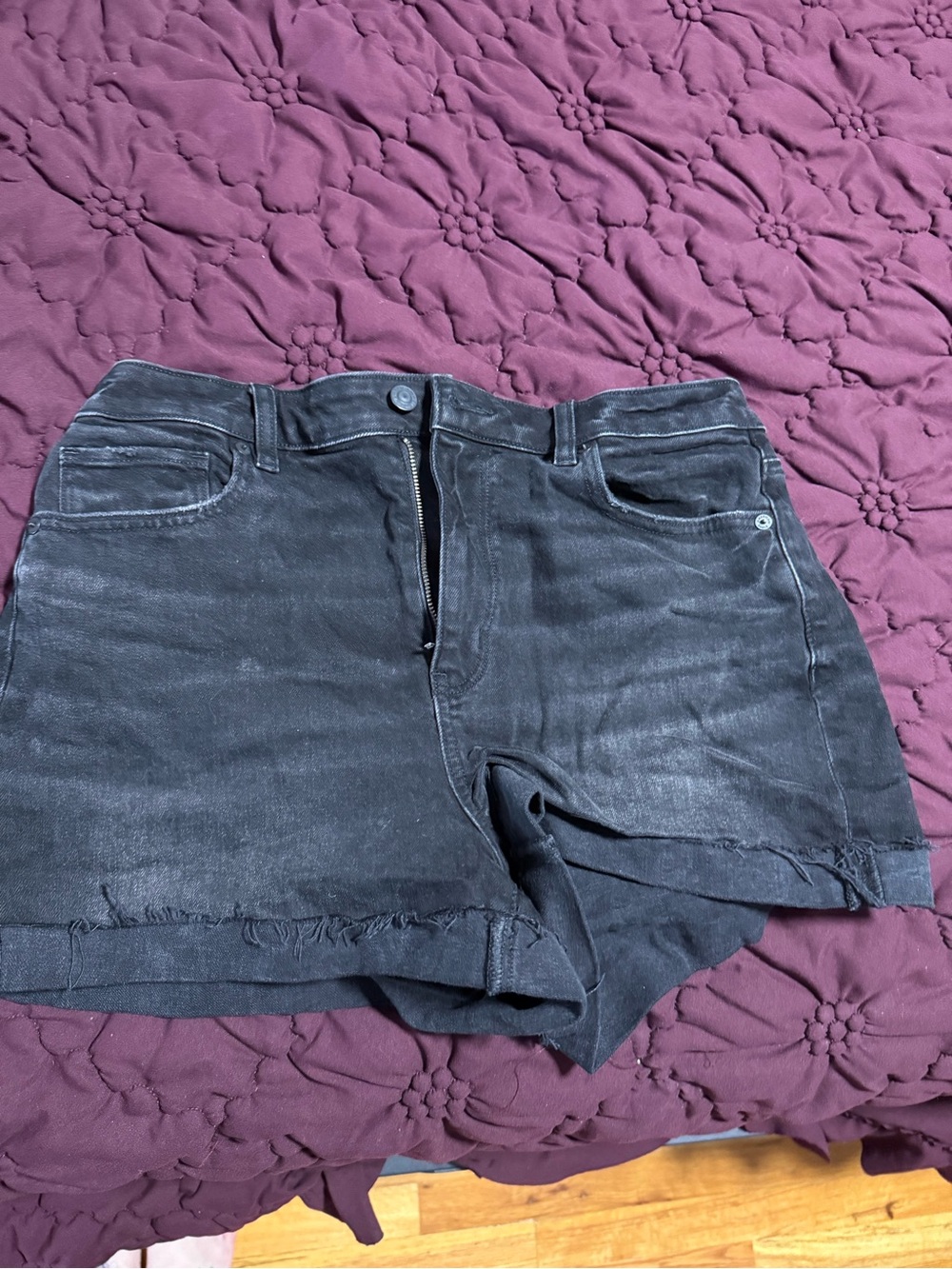 American Eagle Black Denim Shorts